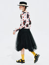Cocoa Yacht Club Red Flower & Black Polka Dot T-Shirt