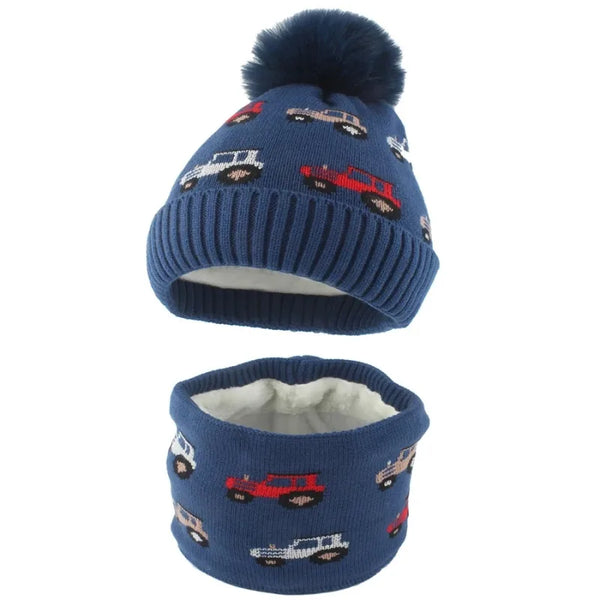 Cocoa Yacht Club Boys Hat & Neck Scarf Set