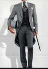 Cocoa Yacht Club Grey Long Tail Coat 3 Pieces Suit