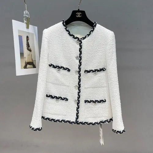 White Tweed Jacket Coat