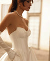 Cocoa Yacht Club Elegant Ivory Satin Wedding Dress