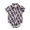 Cocoa Yacht Club Boys Romper with Bow Tie