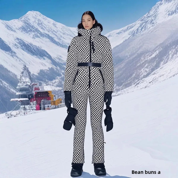 Cocoa Yacht Club Warm Fleece Tight Ski Suit with Bell Bottom Pants