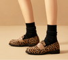 Cocoa Yacht Club Leopard Leather Penny Loafers