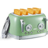 Retro Toaster 4 Slice with Stainless Steel Lid.
