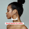 Cocoa Yacht Club Large Hoop Earrings with Custom Name