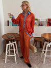 Cocoa Yacht Club Sequin & Denim Shirt & Pants Sets