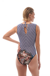 STRIPES SLEEVELESS SWIMSUIT