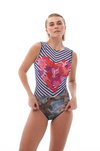 STRIPES SLEEVELESS SWIMSUIT