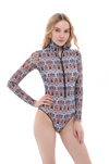 MARRAKESH ZIPPER SWIMSUIT WITH SLEEVES