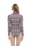 MARRAKESH ZIPPER SWIMSUIT WITH SLEEVES