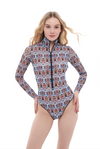 MARRAKESH ZIPPER SWIMSUIT WITH SLEEVES