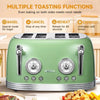 Retro Toaster 4 Slice with Stainless Steel Lid.
