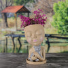 Cocoa Yacht Club The Girl with The Cat Multi-color Flower Pot