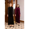Cocoa Yacht Club Mesh Shirt & Velvet Maxi Dress