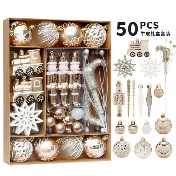 50Pcs Christmas Ball Ornaments Set