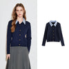 Cocoa Yacht Club Stripe Collar Sweater