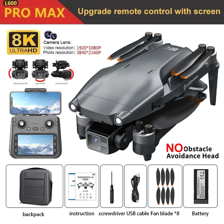 L600 PRO MAX GPS Drone 8K Professional HD Camera