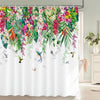 Cocoa Yacht Club Flowers Butterfly Pattern Shower Curtains