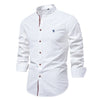 Cocoa Yacht Club Cotton Social Shirt Men Solid Color Long Sleeve High Quality Brand Shirt for Men Spring Stand Casual Men