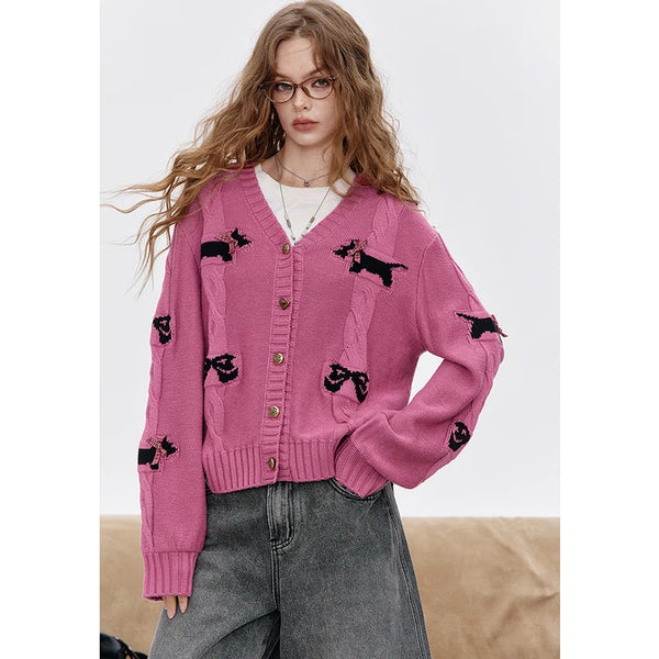 Cocoa Yacht Club Scottie Cardigan Sweater