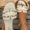 Cocoa Yacht Club Metal Decor Flat Sandals