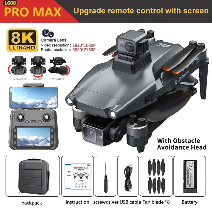 L600 PRO MAX GPS Drone 8K Professional HD Camera