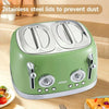 Retro Toaster 4 Slice with Stainless Steel Lid.