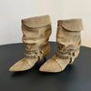 Cocoa Yacht Club Leather Buckle Chain Ankle Boots