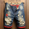 Cocoa Yacht Club Cafedo Brasil Ripped Denim Shorts