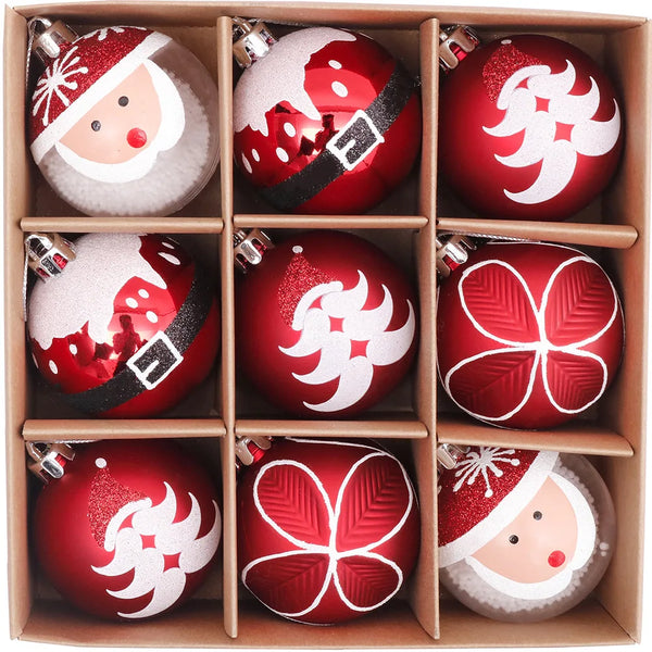 9-Piece 6cm (2.4in) Christmas Decorative Balls