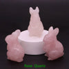 1.5" Elf Rabbit Natural Crystal Amethyst Quartz Agate Bunny Animal Craft Figurines Stone Carving Healing Reiki Home Decor Gift