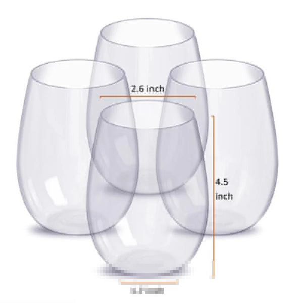 Cocoa Yacht Club 2/4Pcs New 16OZ 480ML Unbreakable Wine Glasses