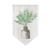Cocoa Yacht Club Triangle Flag Kitchen Plant Pattern Short Curtain