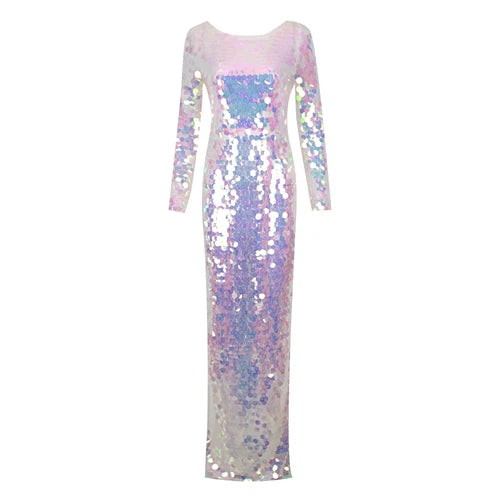 Sequined Backless Party Dress