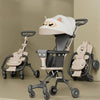 One Click Folding Baby Stroller with Rotatable Seat Canopy