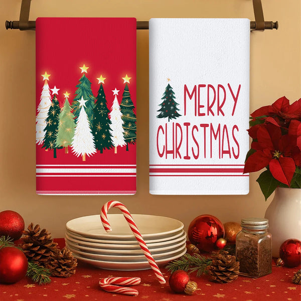 2pcs Christmas Kitchen Towels