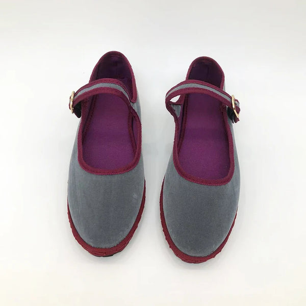Cocoa Yacht Club Gray Mary Jeans Flats
