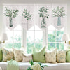Cocoa Yacht Club Triangle Flag Kitchen Plant Pattern Short Curtain