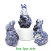 1.5" Elf Rabbit Natural Crystal Amethyst Quartz Agate Bunny Animal Craft Figurines Stone Carving Healing Reiki Home Decor Gift