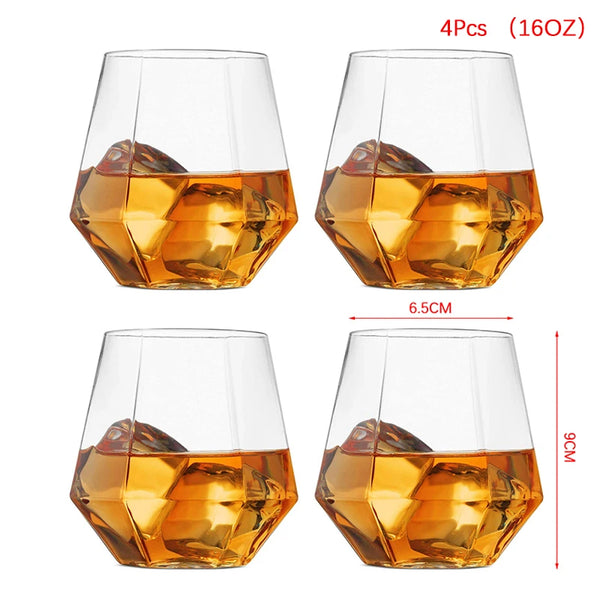 Cocoa Yacht Club 2/4Pcs New 16OZ 480ML Unbreakable Wine Glasses