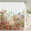 Cocoa Yacht Club Flowers Butterfly Pattern Shower Curtains