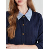 Cocoa Yacht Club Stripe Collar Sweater