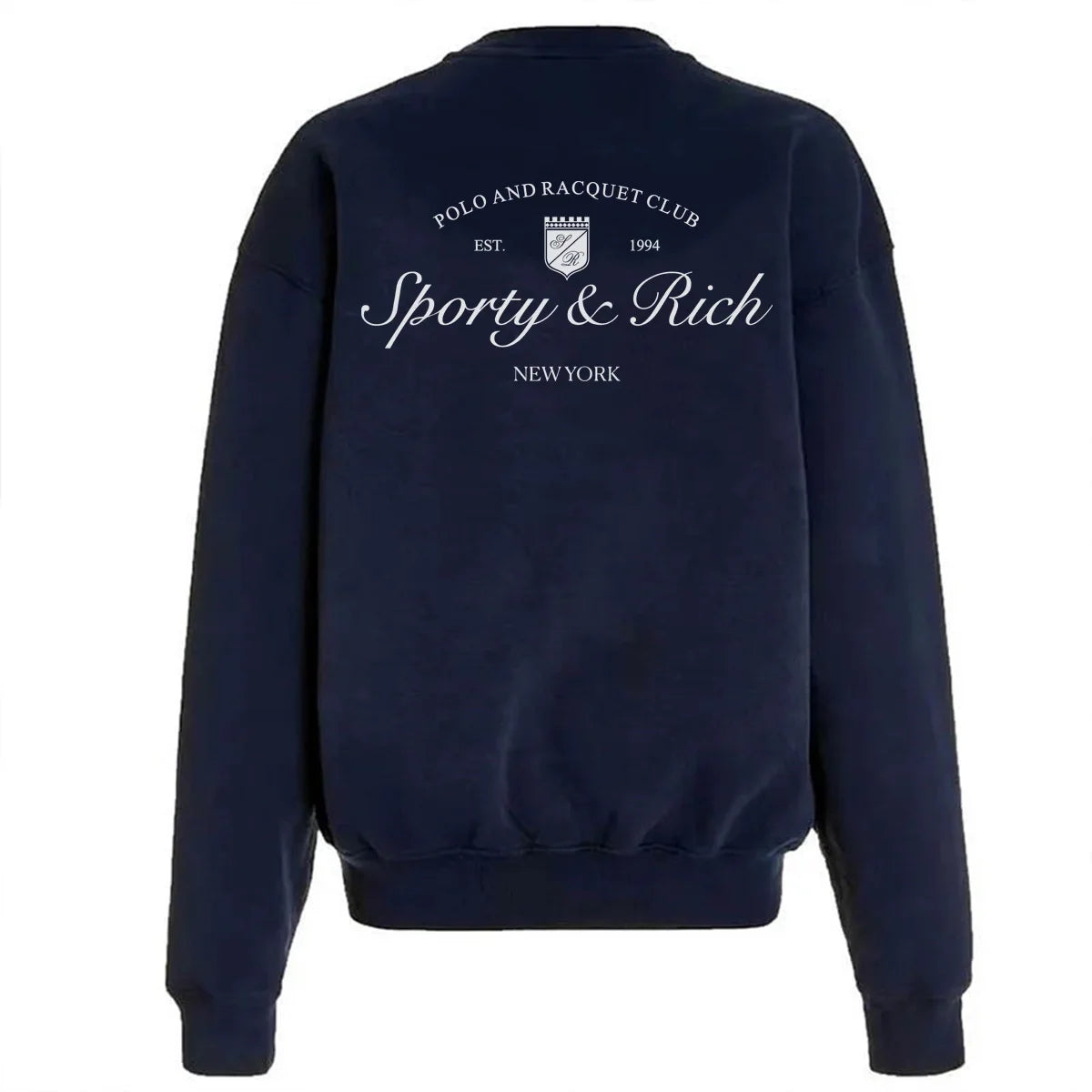 Cocoa Yacht Club Sporty & Rich Retro Cotton Crewneck Sweatshirt