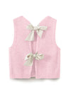 Cocoa Yacht Club Cream Bow Sweater Vest