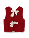 Cocoa Yacht Club Cream Bow Sweater Vest