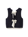 Cocoa Yacht Club Cream Bow Sweater Vest