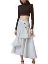 Cocoa Yacht Club High Waist Ruffle Skirt