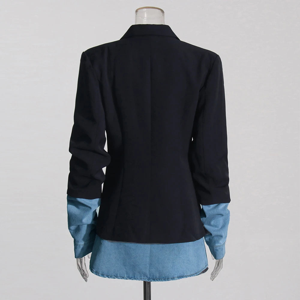 Cocoa Yacht Club Spliced Denim Blazer