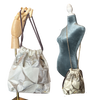 Au Fils du Temps Vintage Silk Scarf Drawstring Crossbody Bag